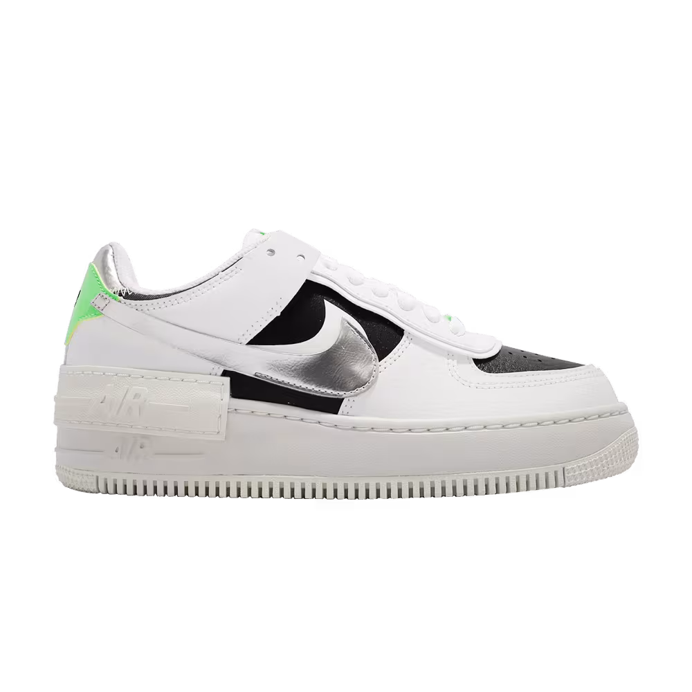 Nike Women's Air Force 1 Shadow White Metallic Silver