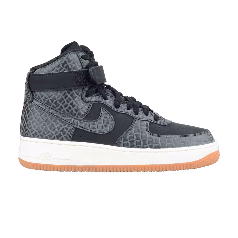 Nike Women's Air Force 1 Hi Premium Croc Black Gum