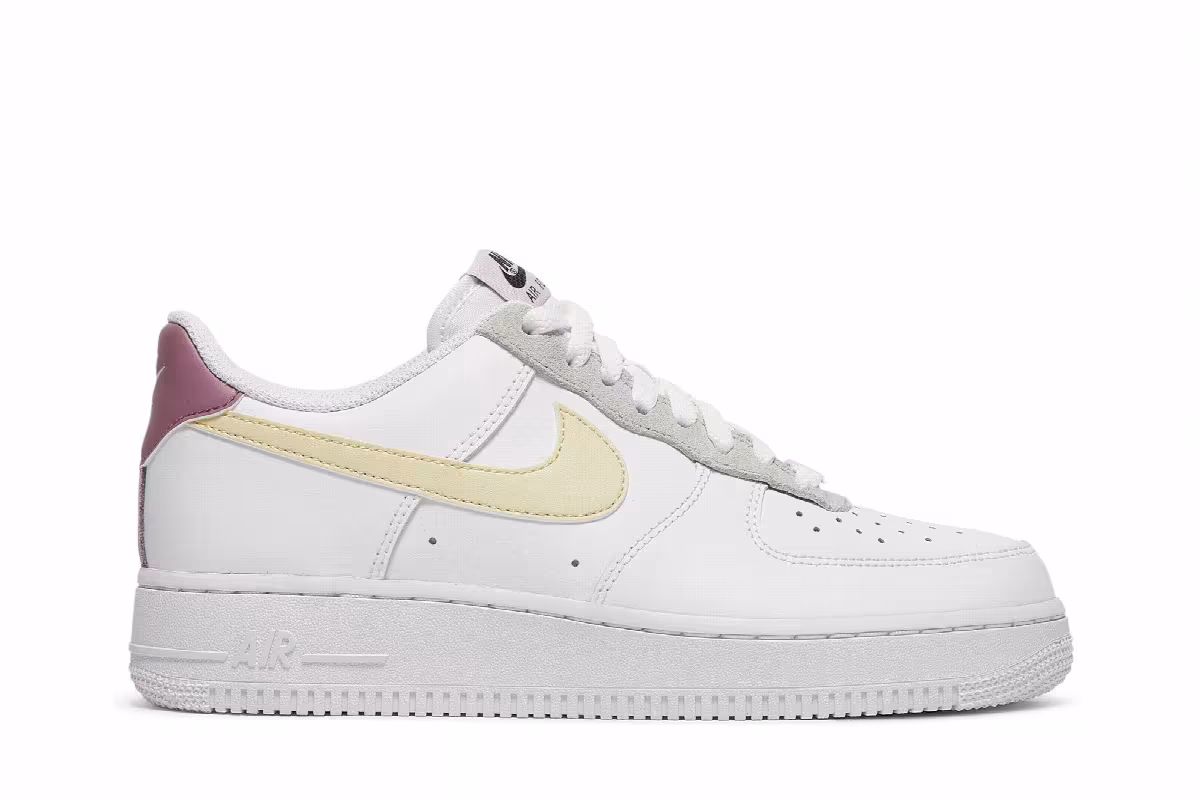 Nike Women's Air Force 1 White Lemon Drop, view 2