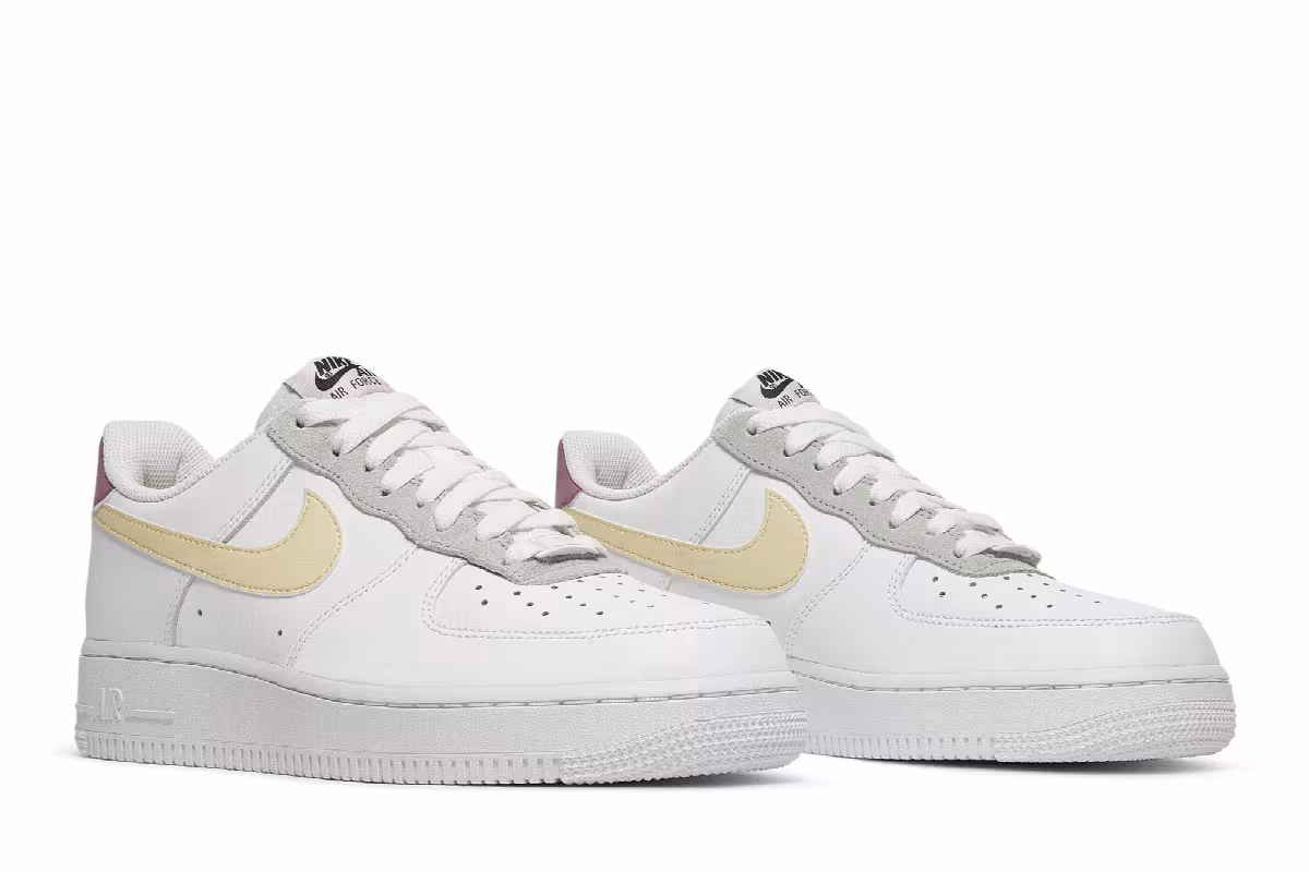 Nike Women's Air Force 1 White Lemon Drop, view 9