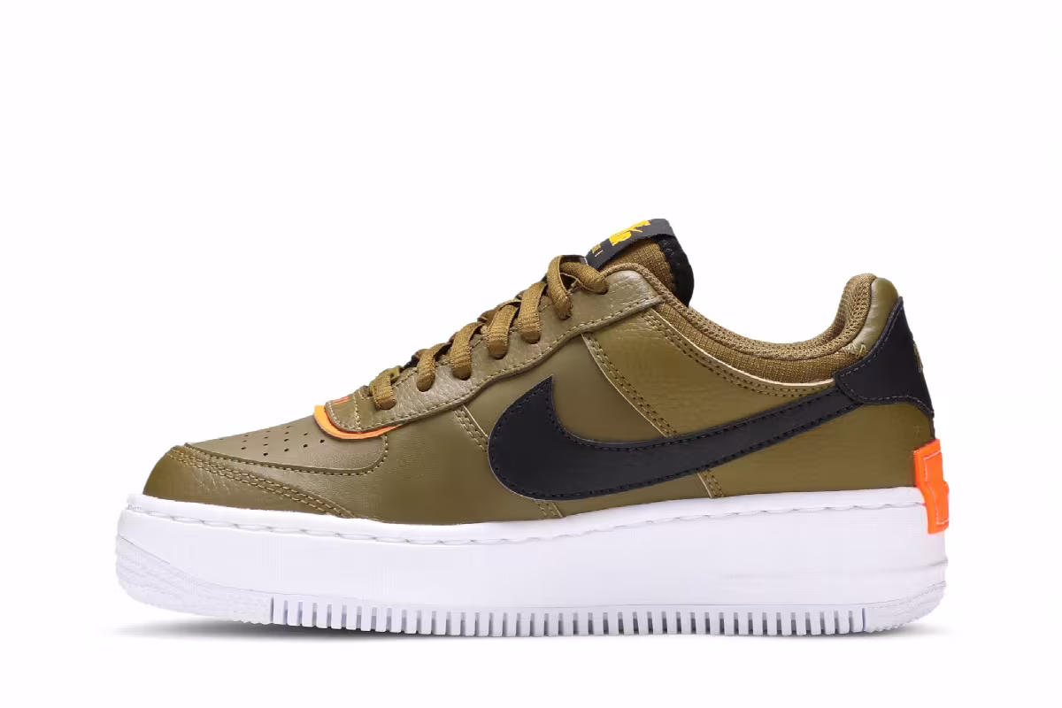 Nike Women's Air Force 1 Shadow Olive Flak, view 4