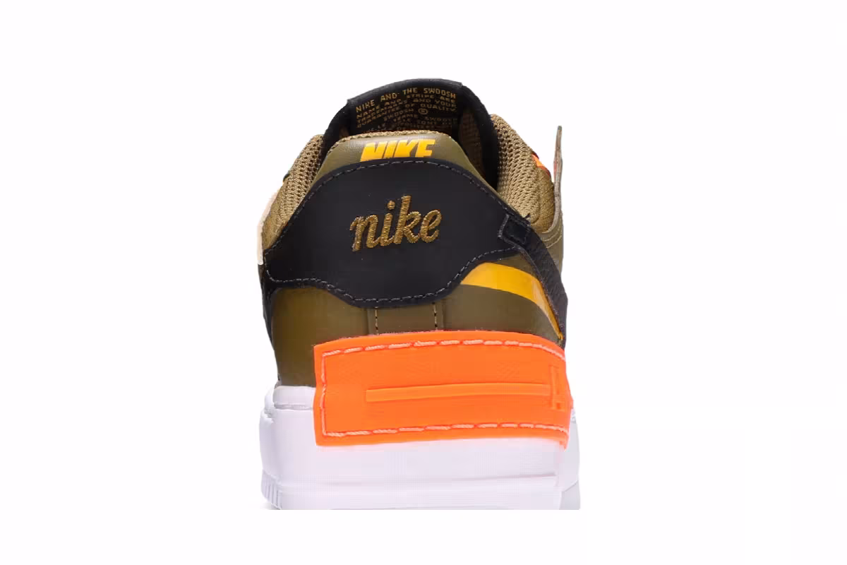 Nike Women's Air Force 1 Shadow Olive Flak, view 8