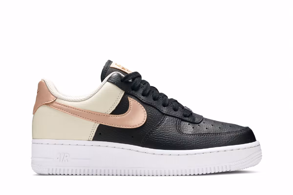Nike Women's Air Force 1 Black Metallic Red Bronze, view 2