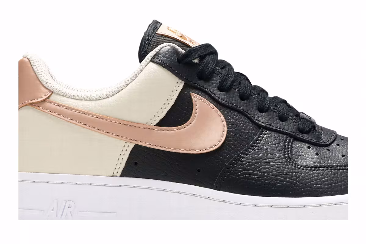 Nike Women's Air Force 1 Black Metallic Red Bronze, view 3