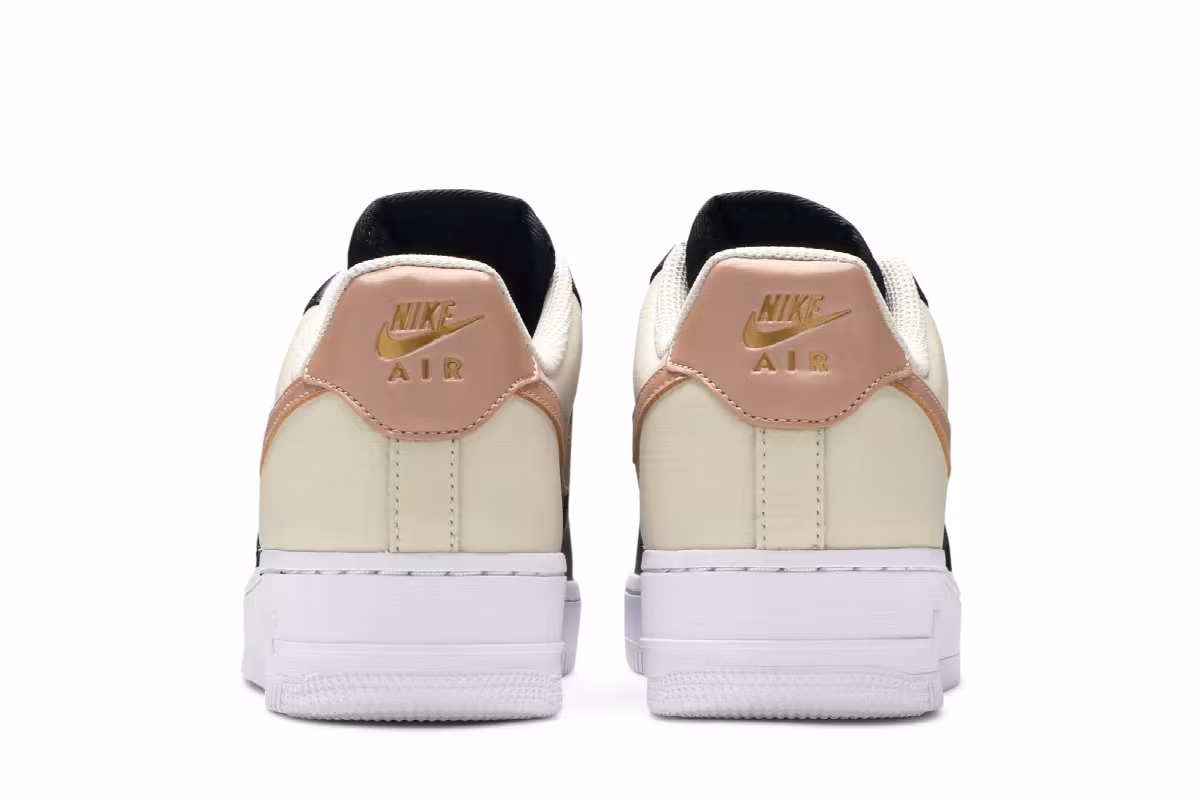 Nike Women's Air Force 1 Black Metallic Red Bronze, view 7