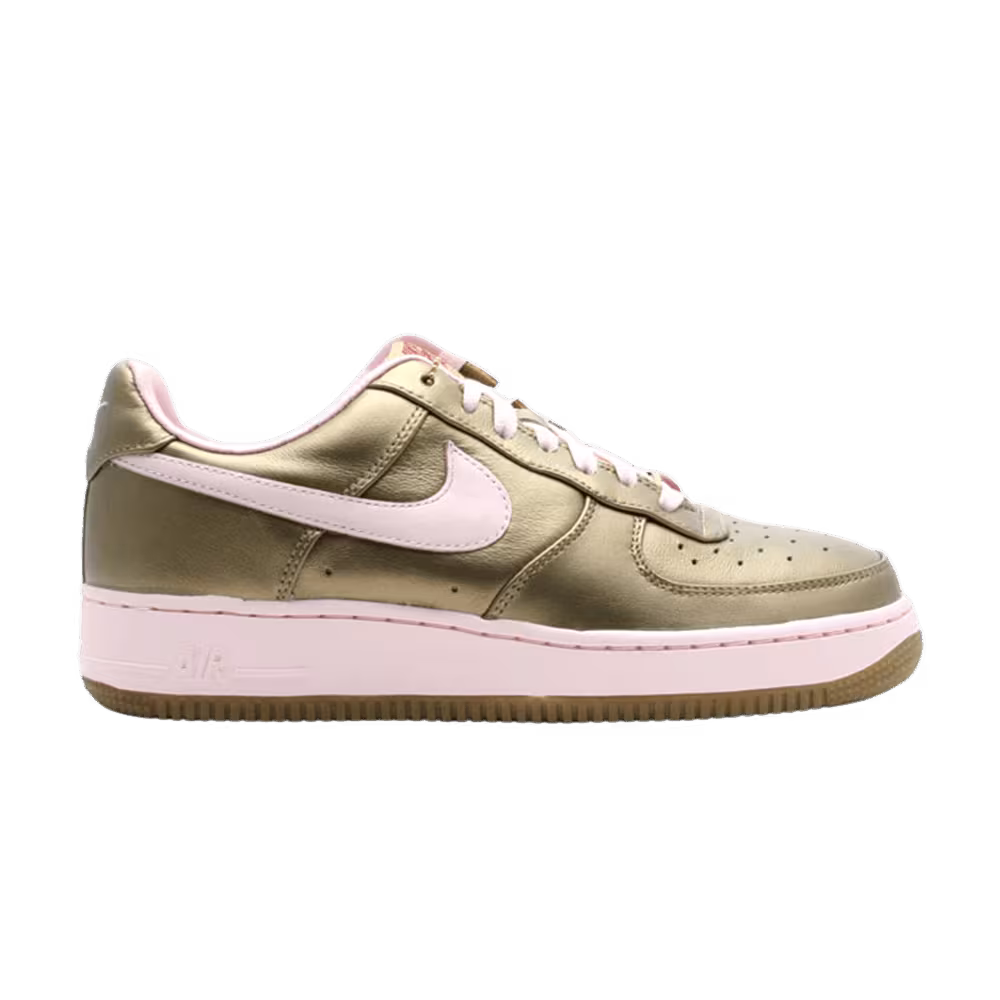 Nike Women's Air Force 1 Premium Gold Pink