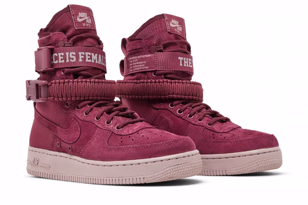 Nike Women's SF Air Force 1 Vintage Wine, view 9