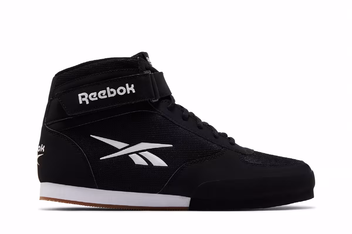 Reebok Boxing Mid Black White, view 2