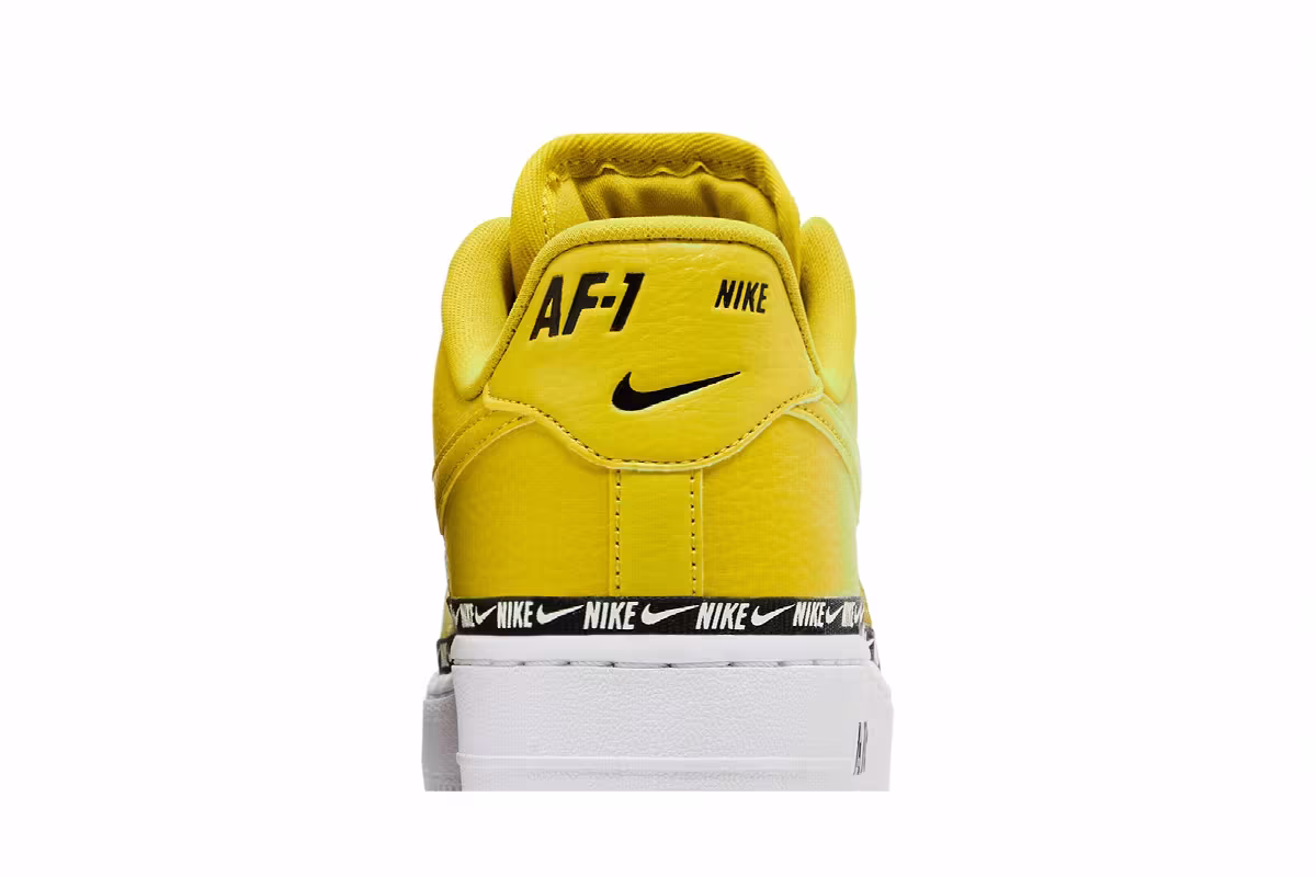 Nike Women's Air Force 1 Low SE Premium Overbranding Bright Citron, view 8