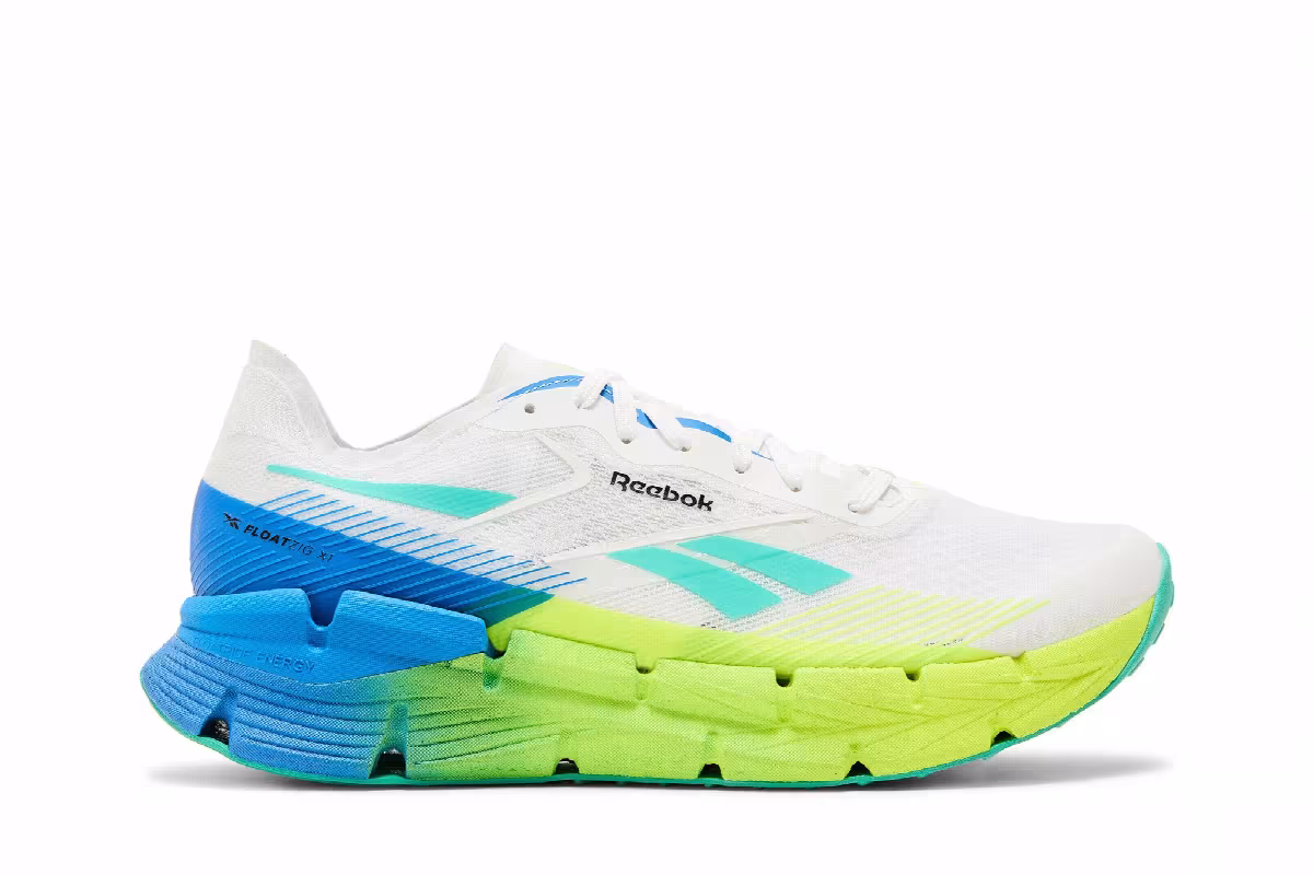 Reebok FloatZig X1 White Digital Lime Blue, view 2