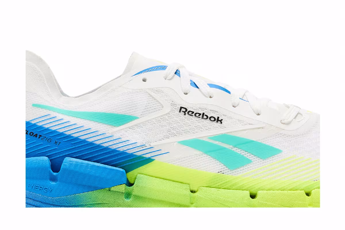 Reebok FloatZig X1 White Digital Lime Blue, view 3