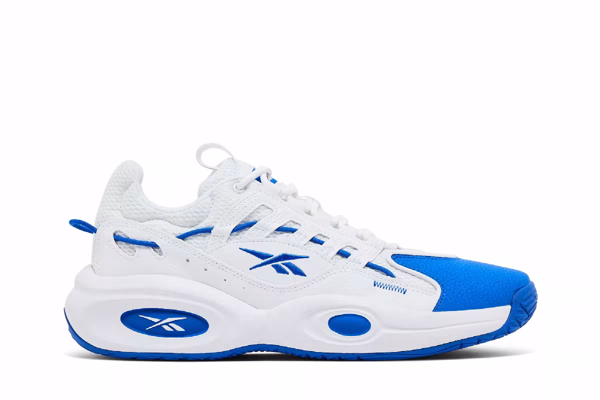Reebok Solution Mid White Electric Cobalt, view 2