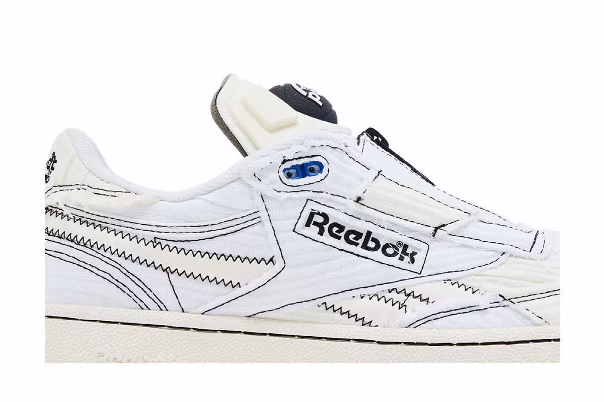 Market x Reebok Club C 85 Pump Chalk Black, view 3