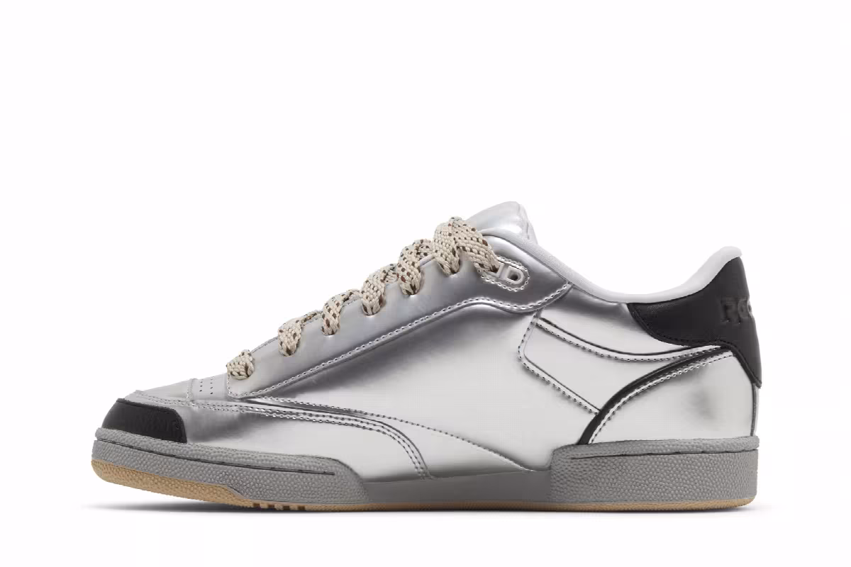 DIME x Reebok Club C Bulc Metallic Silver, view 4