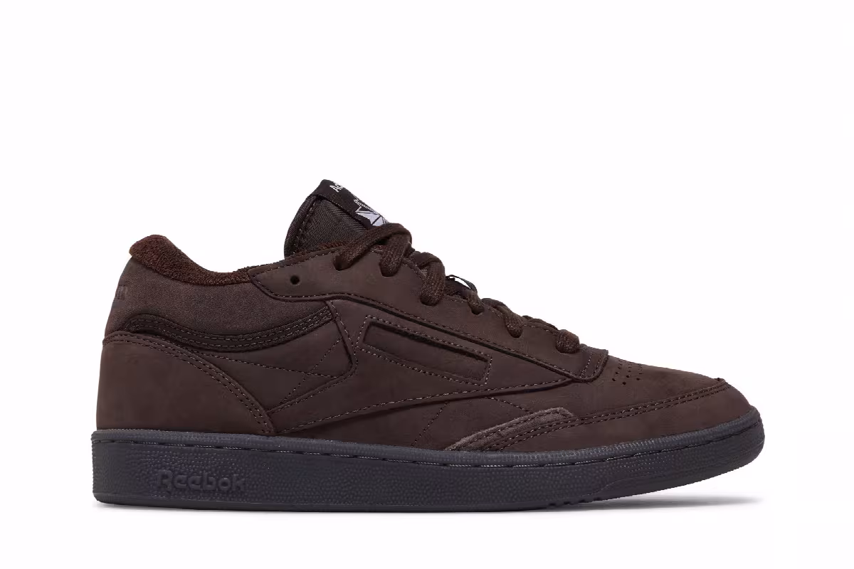 Adsum x Reebok Club C Mid 2 Dark Brown, view 2