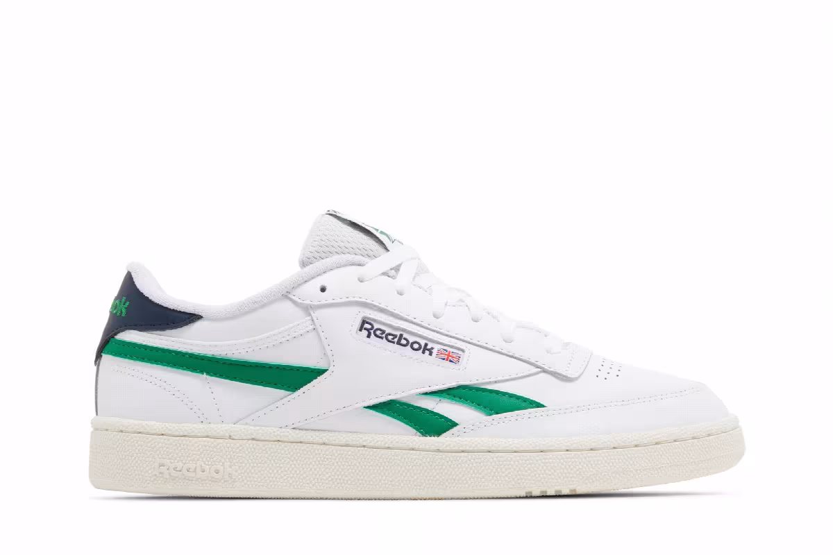 Reebok Club C Revenge White Green Navy, view 2