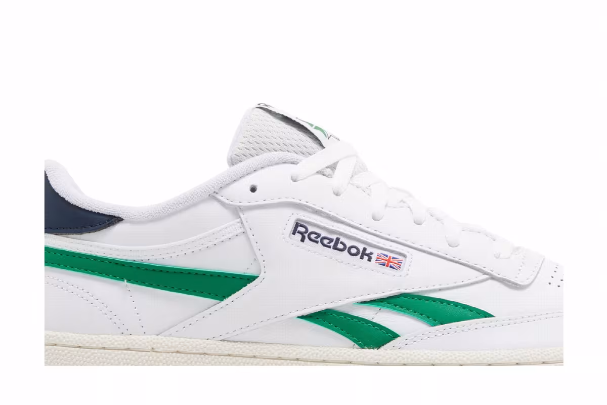 Reebok Club C Revenge White Green Navy, view 3