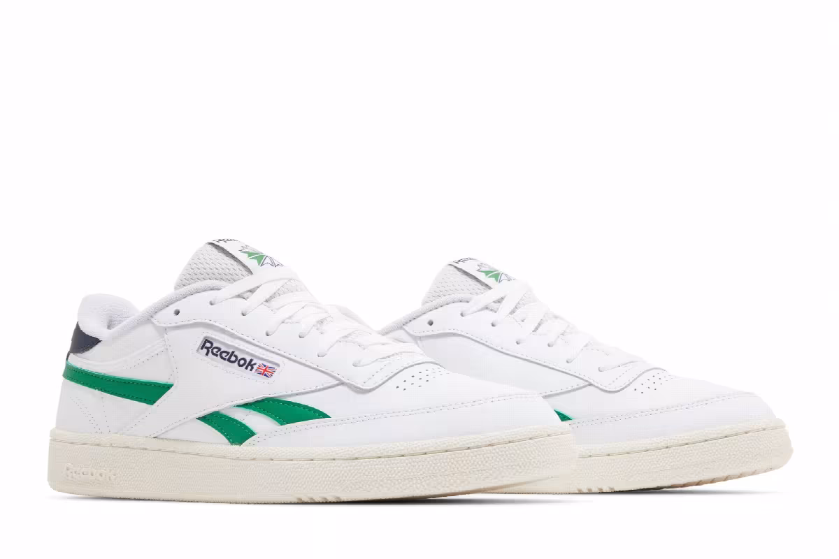 Reebok Club C Revenge White Green Navy, view 9