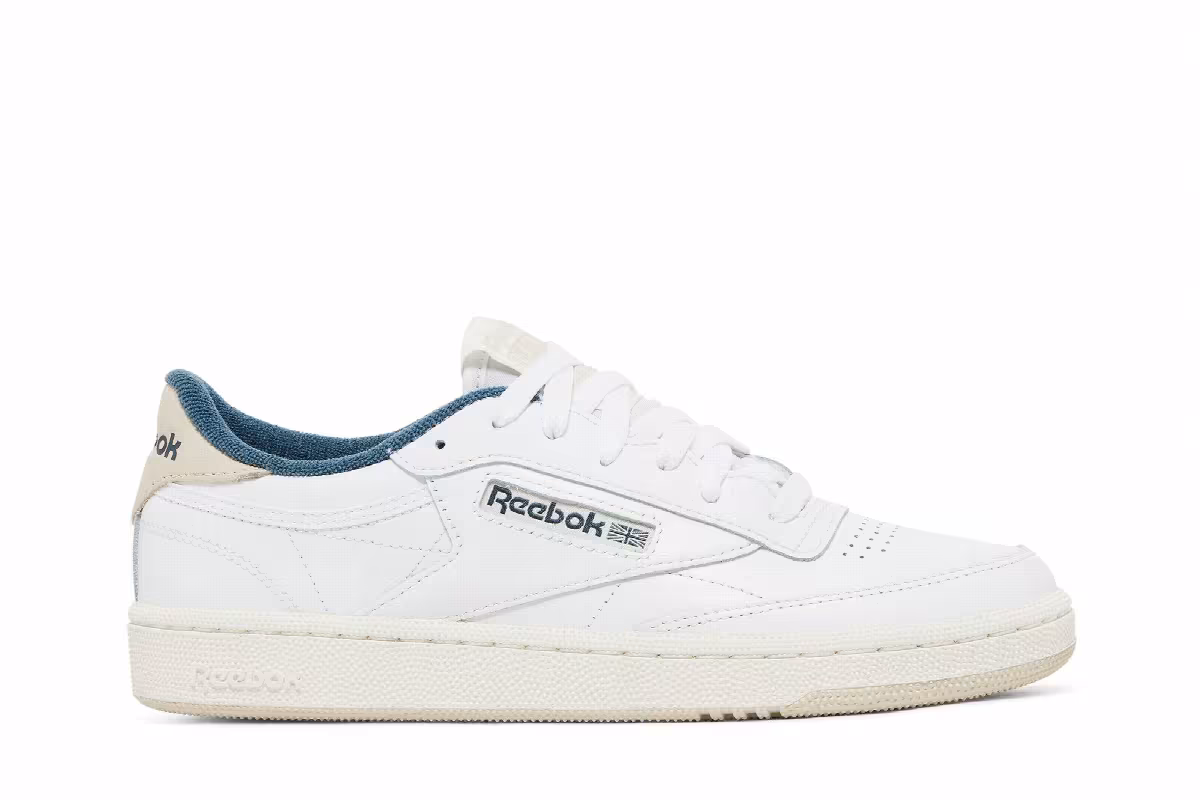 Reebok Women's Club C 85 White Hoops Blue, view 2