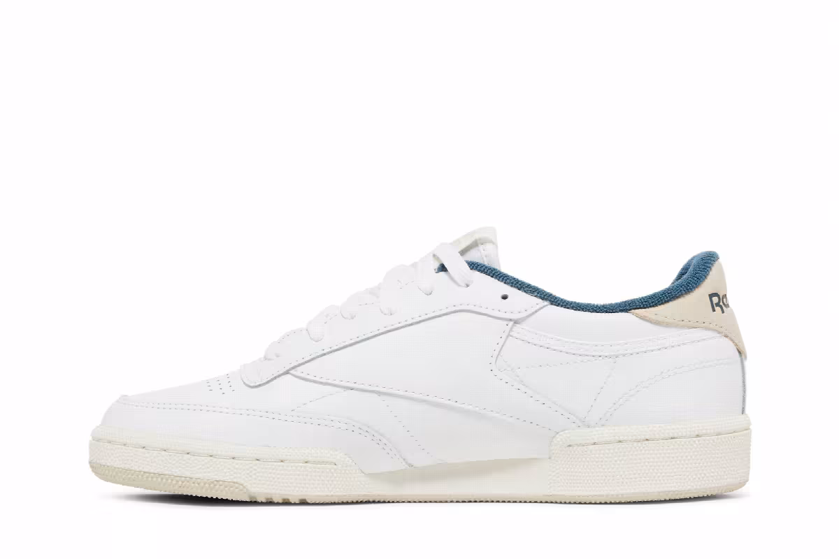 Reebok Women's Club C 85 White Hoops Blue, view 4
