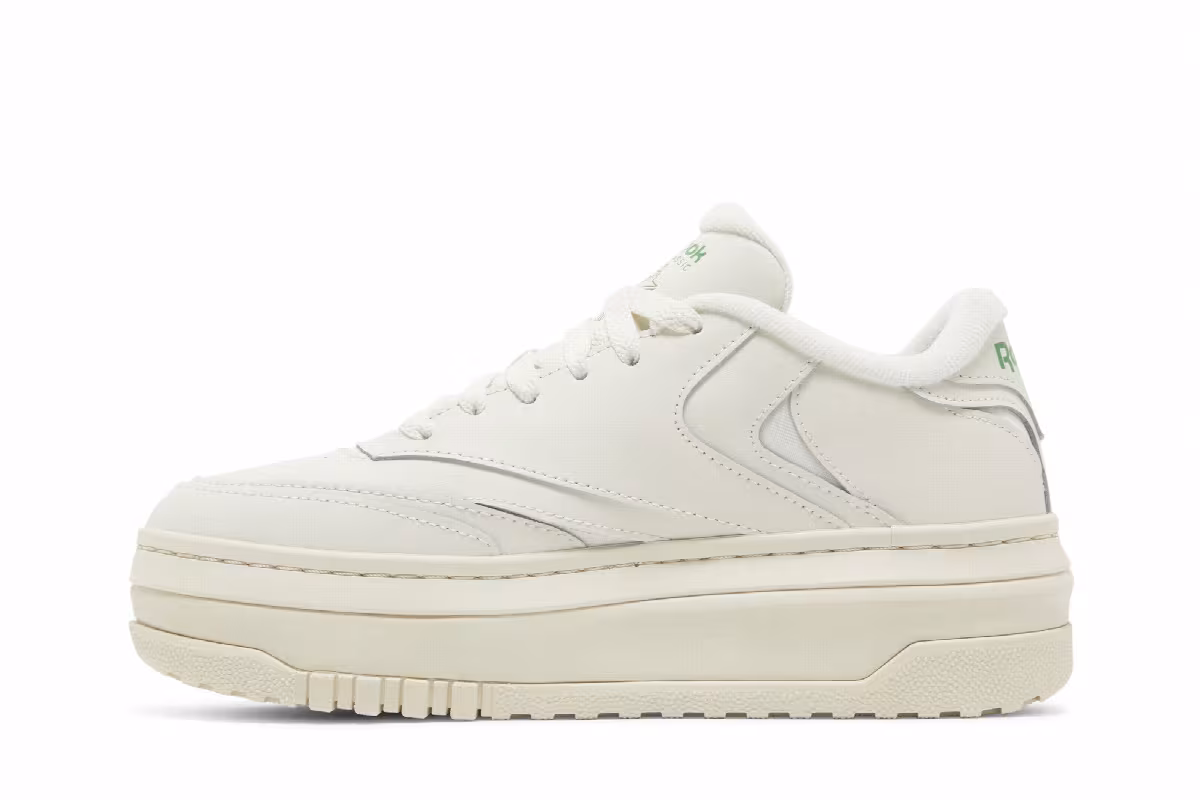 Reebok Women's Club C Extra Chalk Glen Green, view 4