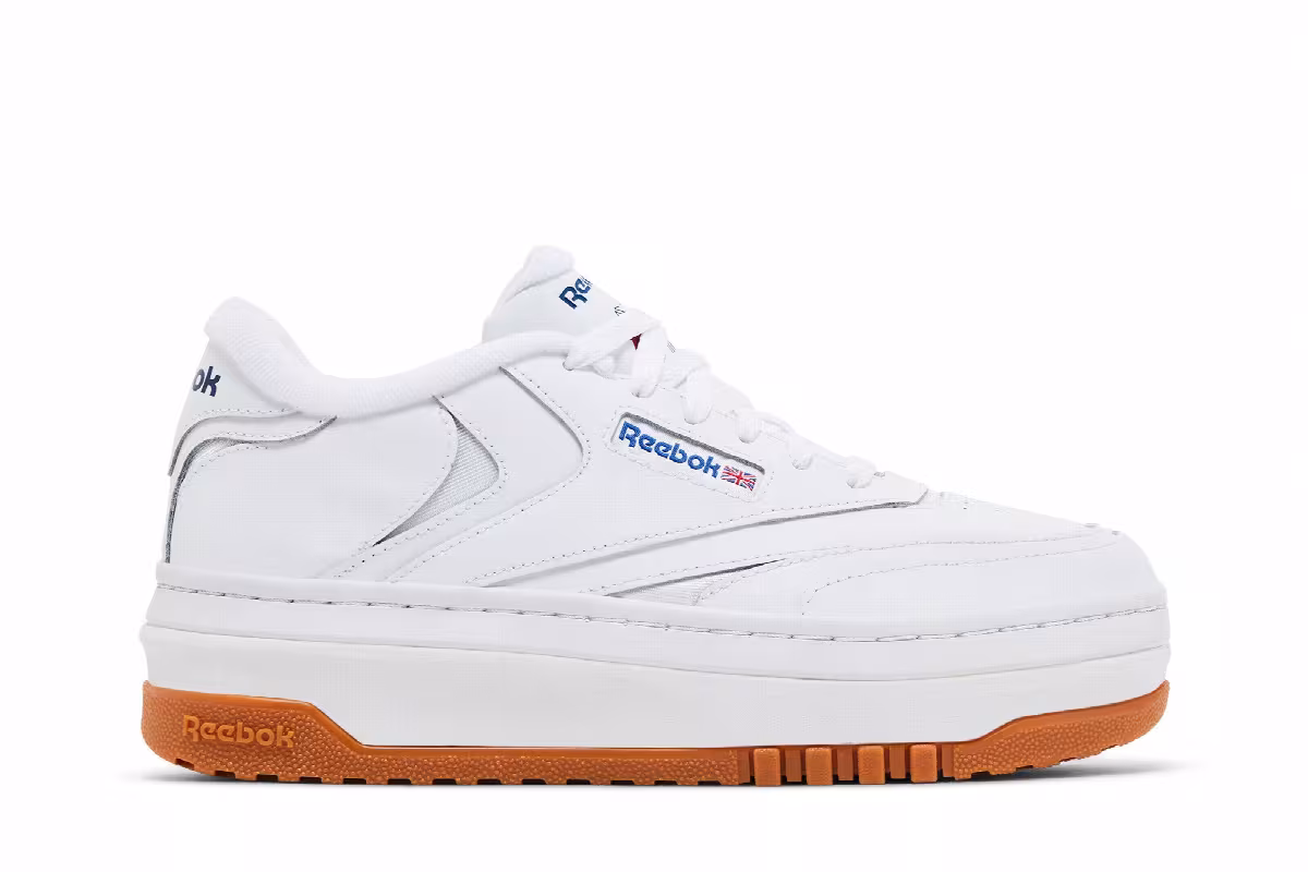 Reebok Women's Club C Extra White Vector Blue Gum, view 2