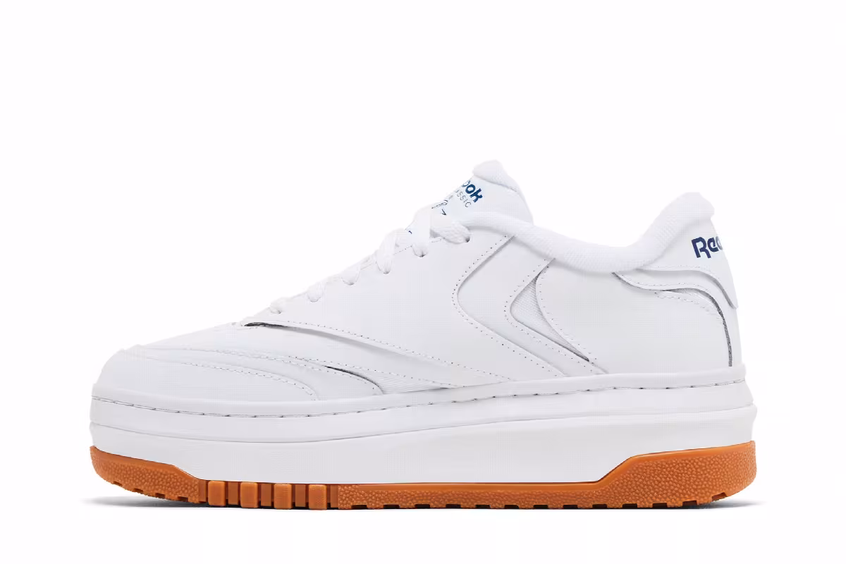 Reebok Women's Club C Extra White Vector Blue Gum, view 4