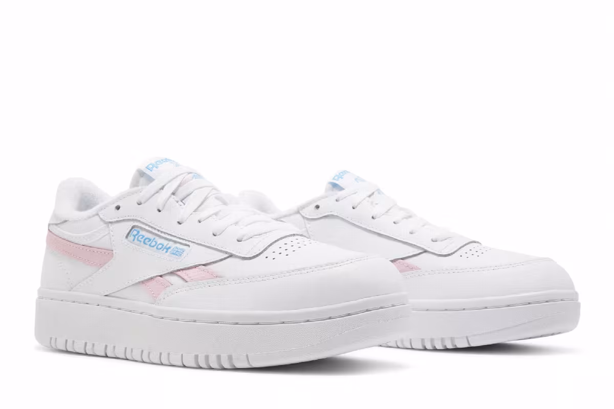 Reebok Women's Club C Double Revenge White Pink Glow, view 9