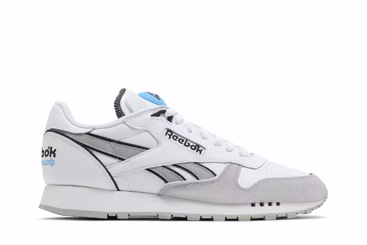 Reebok Classic Leather Pump White Pure Grey, view 2