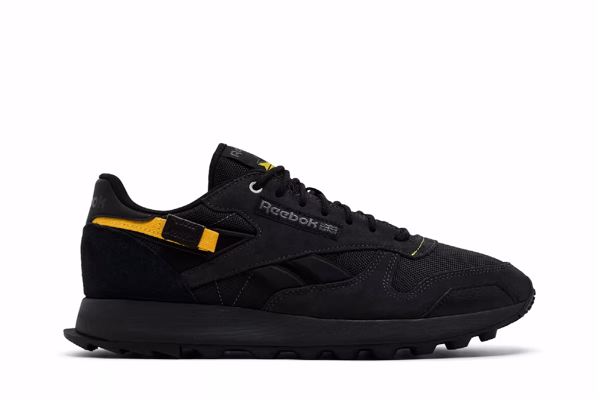 Reebok Classic Leather Winterized - Black Yellow, view 2
