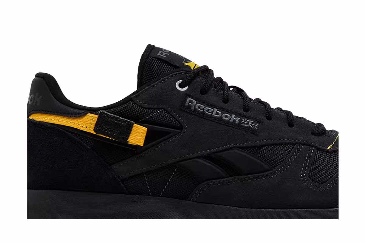Reebok Classic Leather Winterized - Black Yellow, view 3