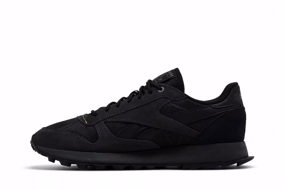 Reebok Classic Leather Winterized - Black Yellow, view 4