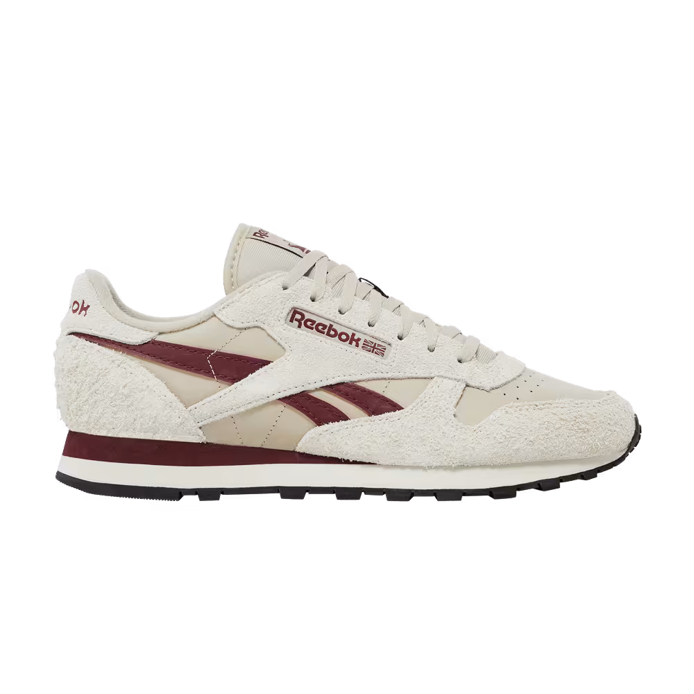 Reebok Classic Leather Beige Classic Burgundy