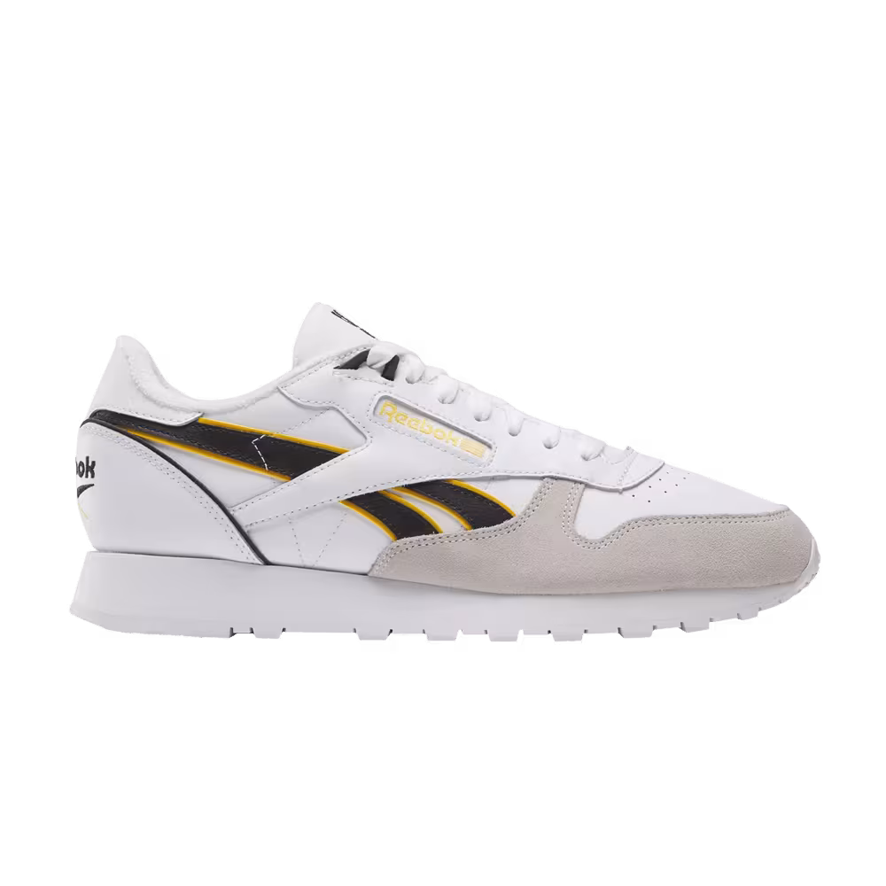 Reebok Classic Leather White Black Yellow