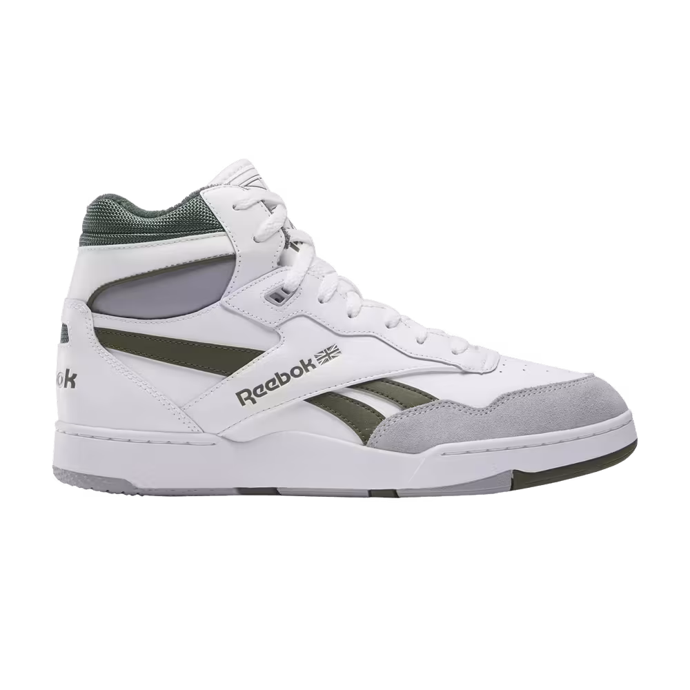 Reebok BB4000 2 Mid White Varsity Green