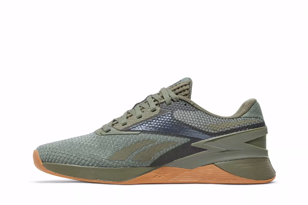 Reebok Nano X3 Hunter Green Gum, view 4