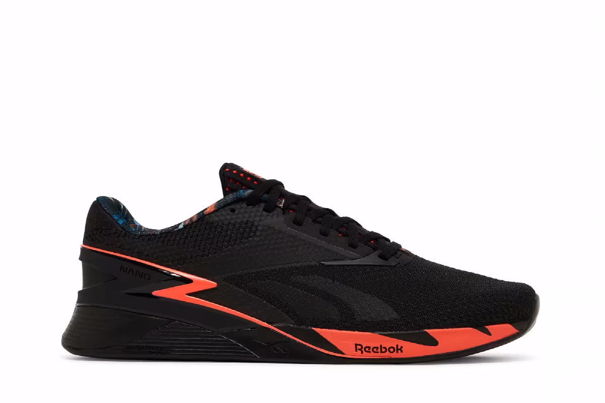 Reebok Nano X3 Black Orange Flare, view 2