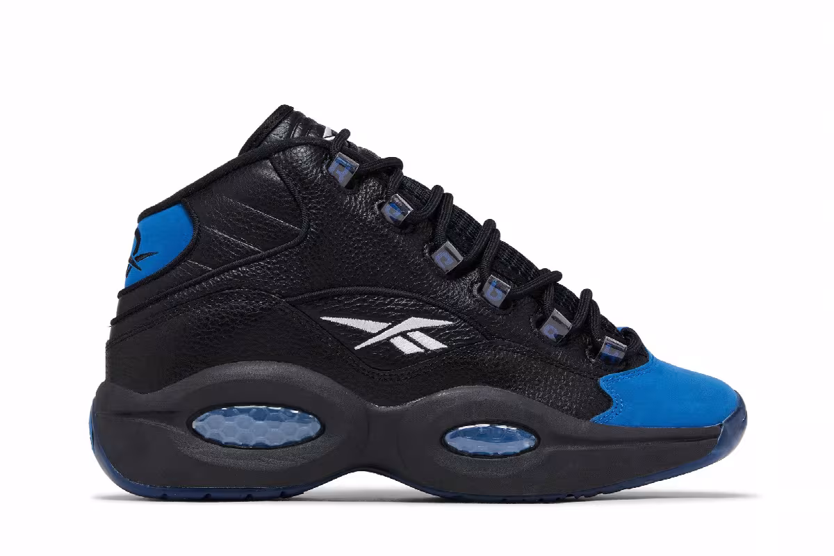 Reebok Question Mid Black Vector Blue, view 2