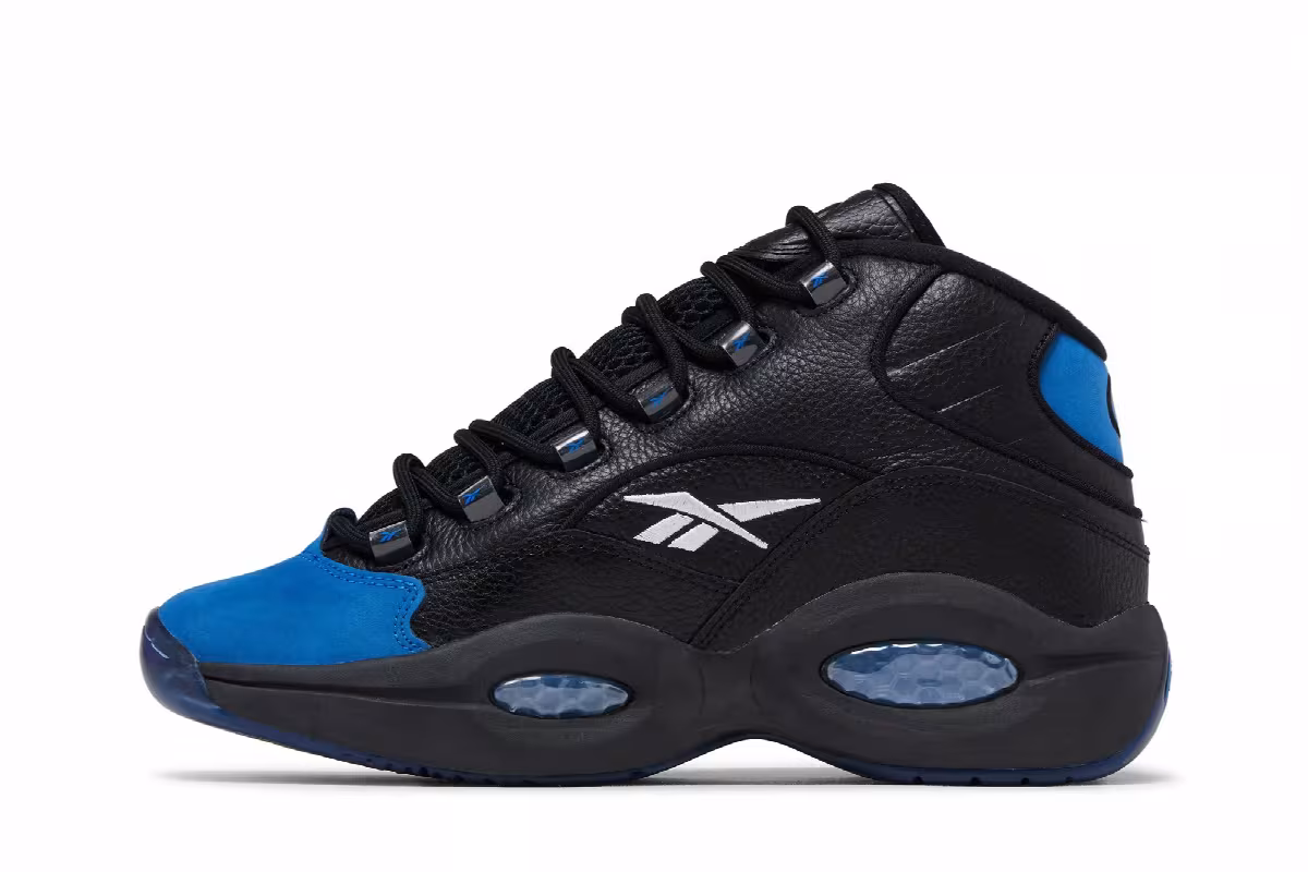 Reebok Question Mid Black Vector Blue, view 4