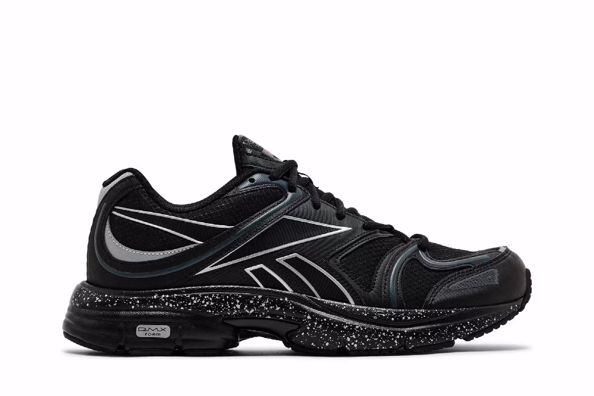 Reebok Premier Road Plus 6 Black Silver Metallic, view 2