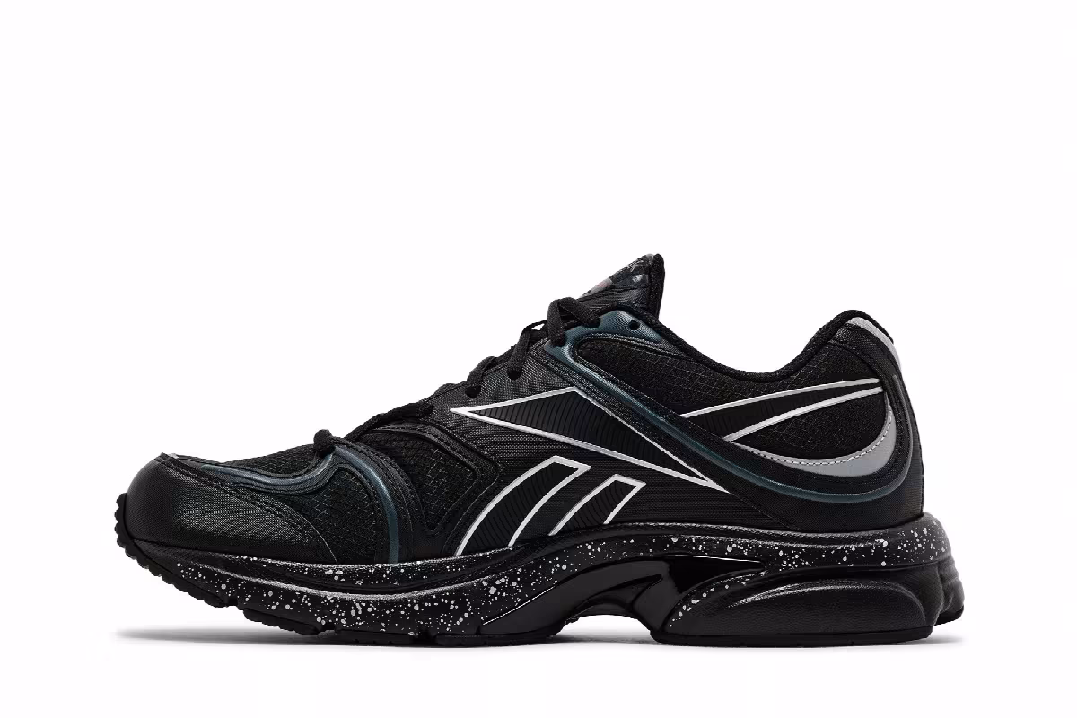 Reebok Premier Road Plus 6 Black Silver Metallic, view 4