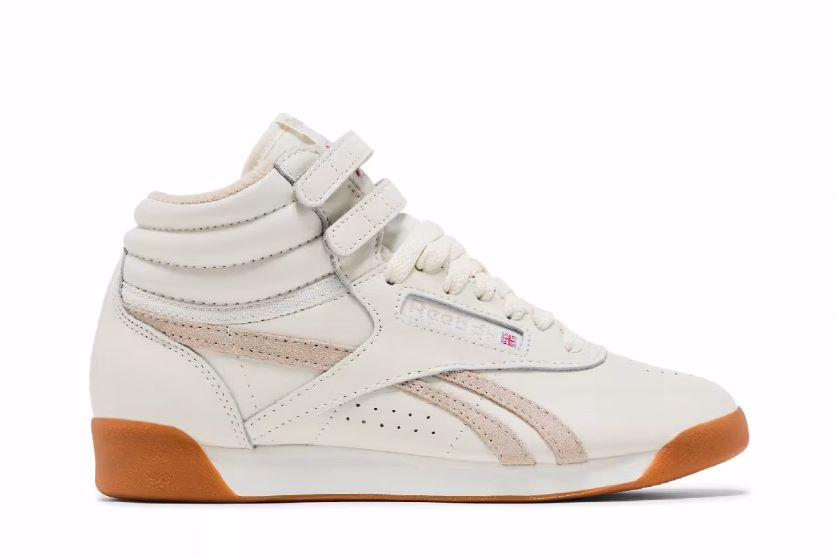 Reebok Women's Freestyle High Chalk Beige Gum, view 2