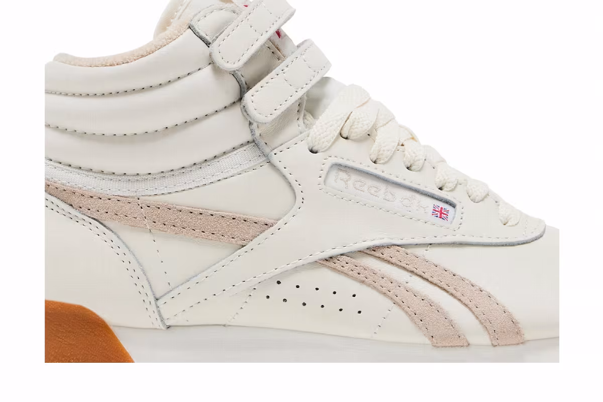 Reebok Women's Freestyle High Chalk Beige Gum, view 3