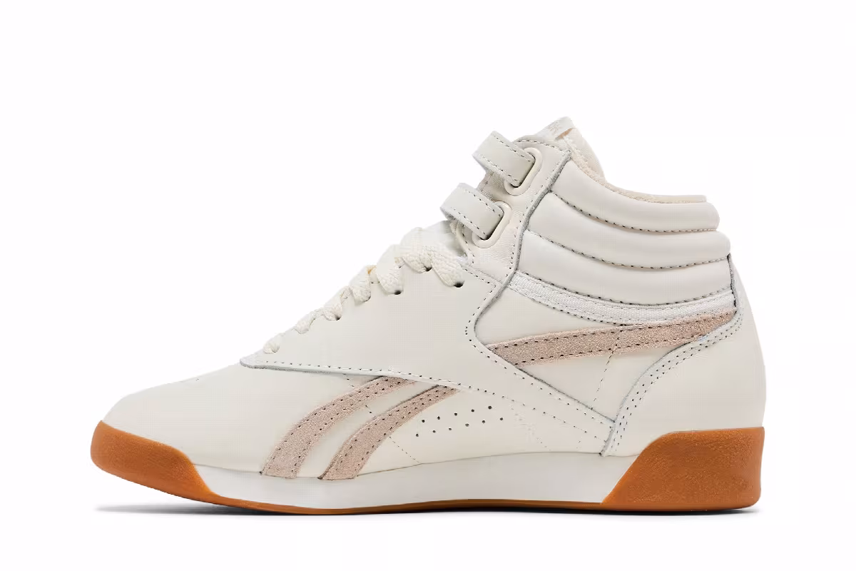 Reebok Women's Freestyle High Chalk Beige Gum, view 4