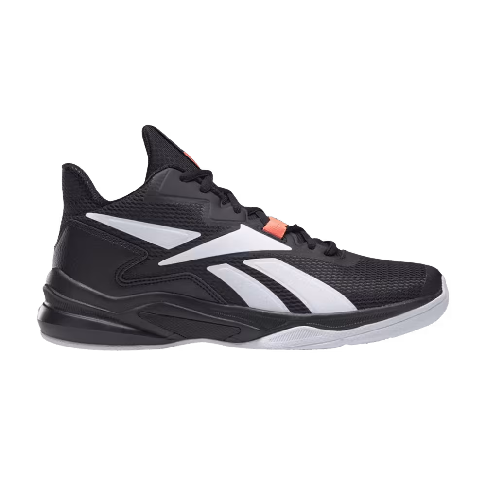 Reebok More Buckets Black White Orange Flare