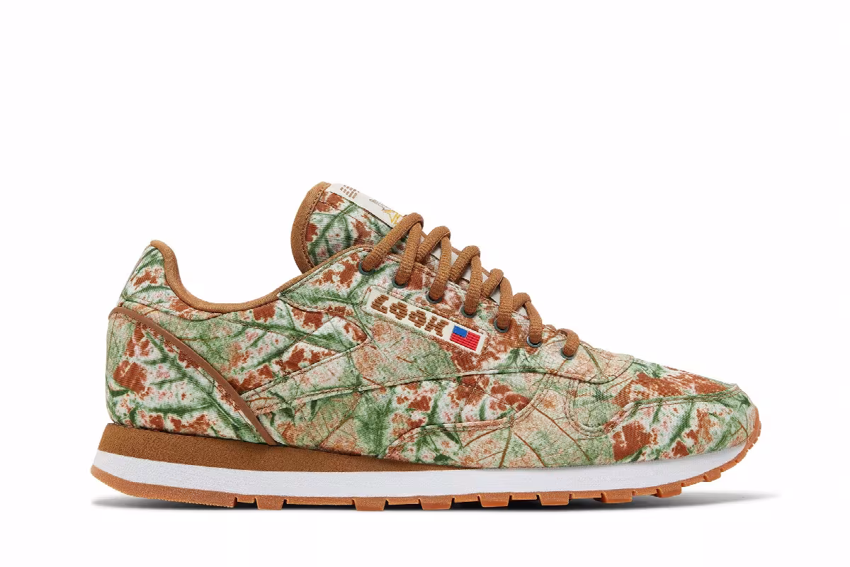 LQQK Studios x Reebok Classic Leather Leaf Camo, view 2