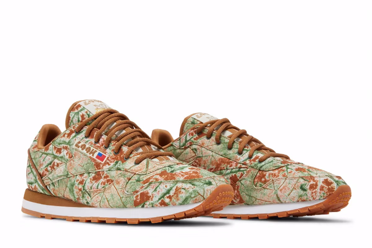 LQQK Studios x Reebok Classic Leather Leaf Camo, view 9