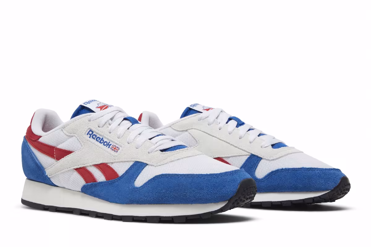 Reebok Classic Leather Make It Yours - White Vector Red Blue, view 9