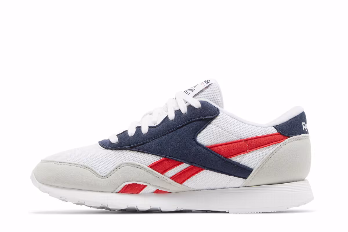 Reebok Classic Nylon White Vector Navy, view 4