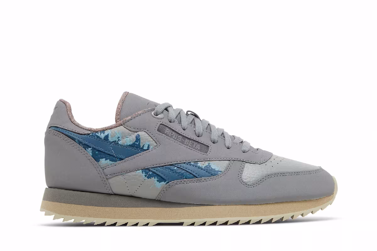 Jurassic World x Reebok Classic Leather Ripple Blue and Beta, view 2